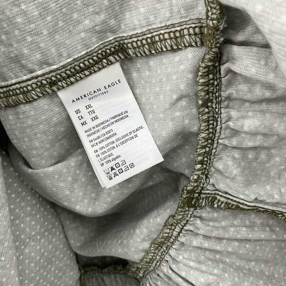 American Eagle Corduroy Green with White Polka Dots Dress NWT Size XXL E2 - Picture 9 of 9